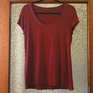 White house black market maroon t shirt size medium